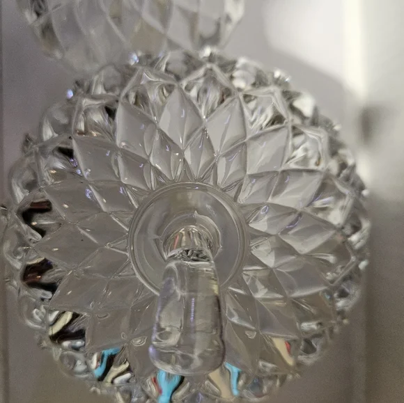Pressed Glass Acorn Jars